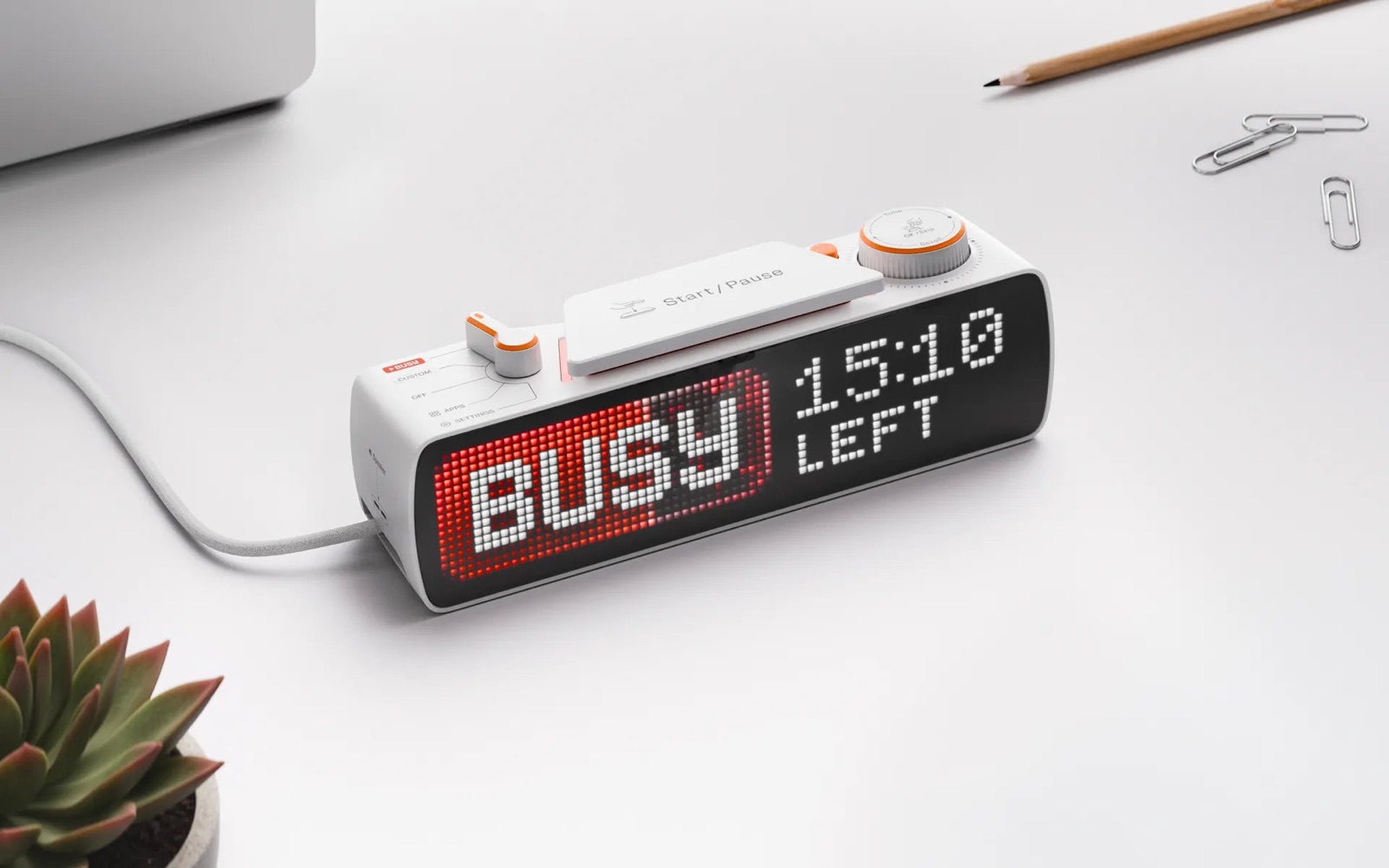 Le Busy Bar de Flipper Devices, afficheur de bureau à matrice de LED