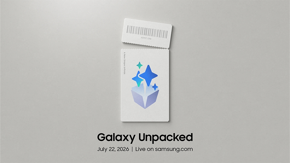 Invitation officielle du Samsung Galaxy Unpacked du 22 juillet 2026