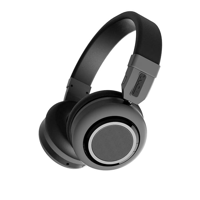 Le casque TDM Neo noir, dont les oreillettes se déroulent pour se transformer en enceinte Bluetooth