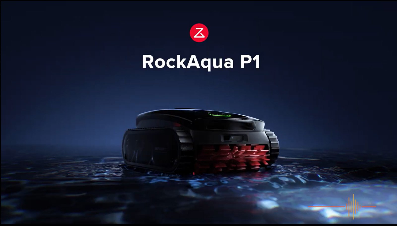 Robot nettoyeur de piscine Roborock RockAqua P1 flottant à la surface de l'eau