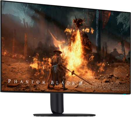 Écran gaming Alienware AW3226Q 32 pouces 4K OLED affichant une scène de jeu