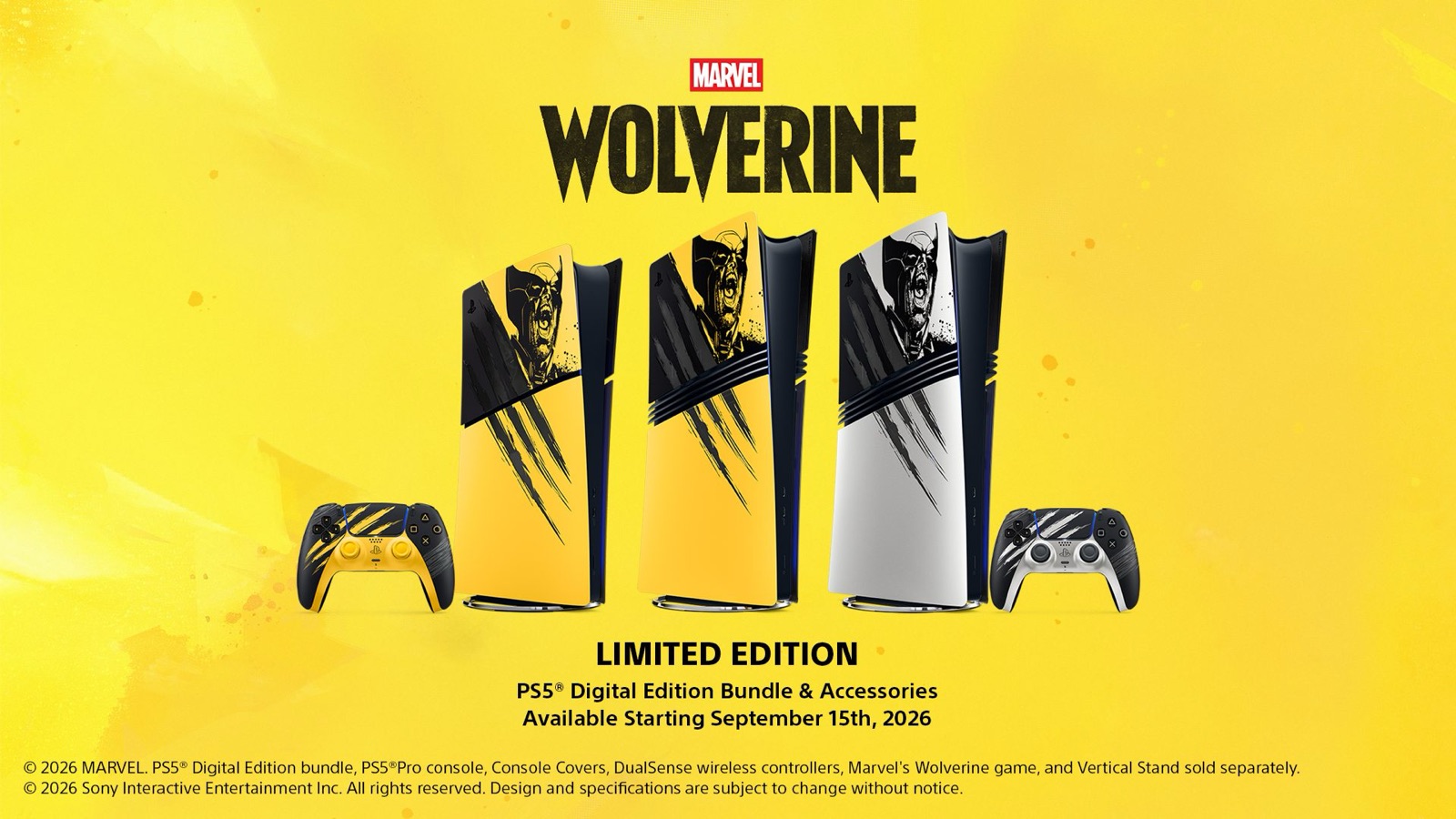 Édition limitée PlayStation 5 Marvel's Wolverine : consoles numériques et manettes DualSense collector