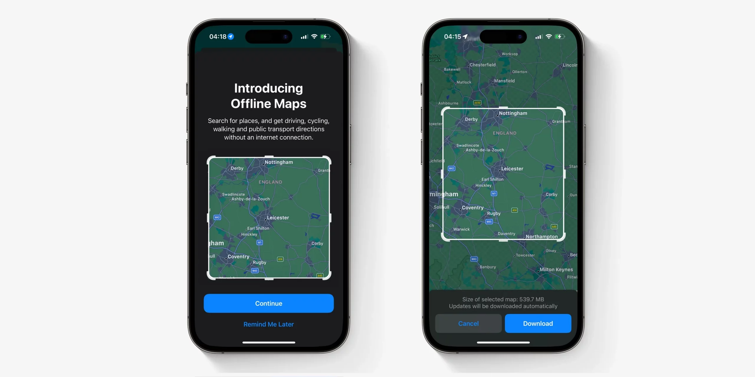 iOS 17 activera l'utilisation de cartes hors ligne sur Apple Plans