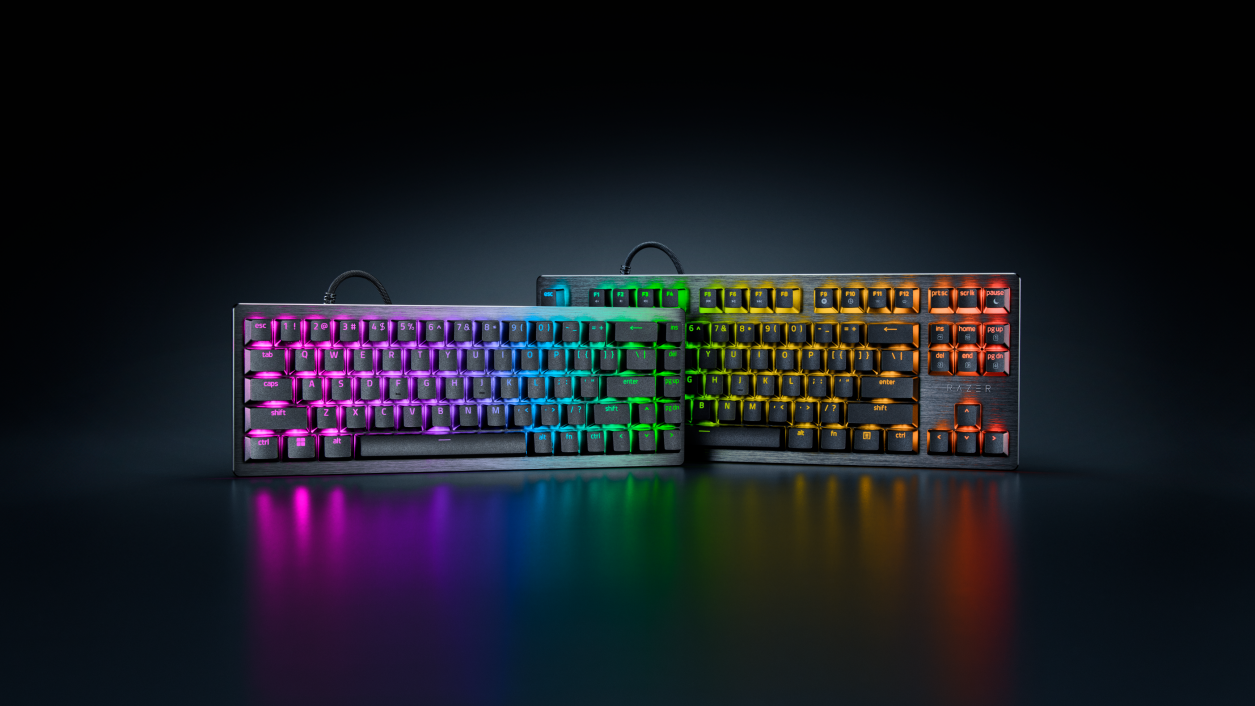 Les claviers gaming Razer Huntsman V3 HE Magnetic 8KHz, formats TKL et Mini 65%, rétroéclairage RGB