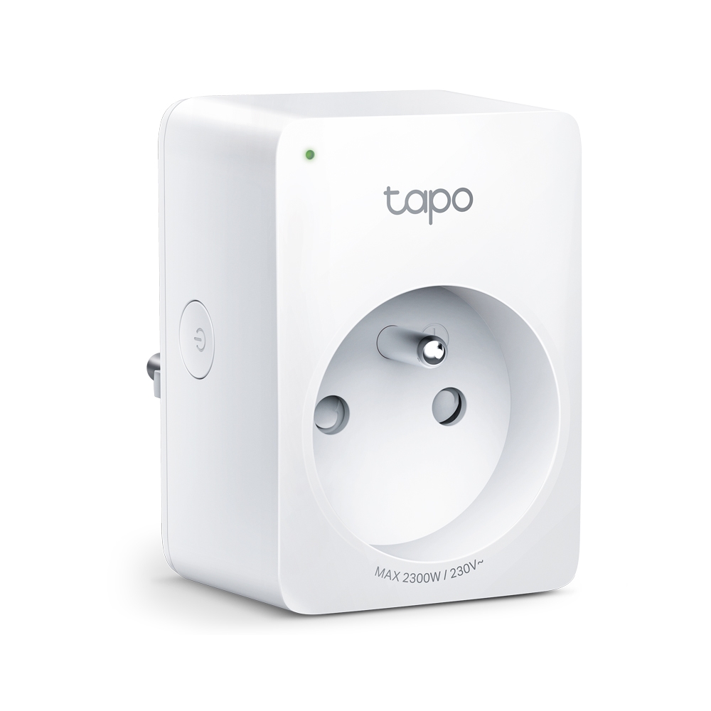 Prise connectée TP-Link Tapo P100 affichant sa limite MAX 2300W / 230V