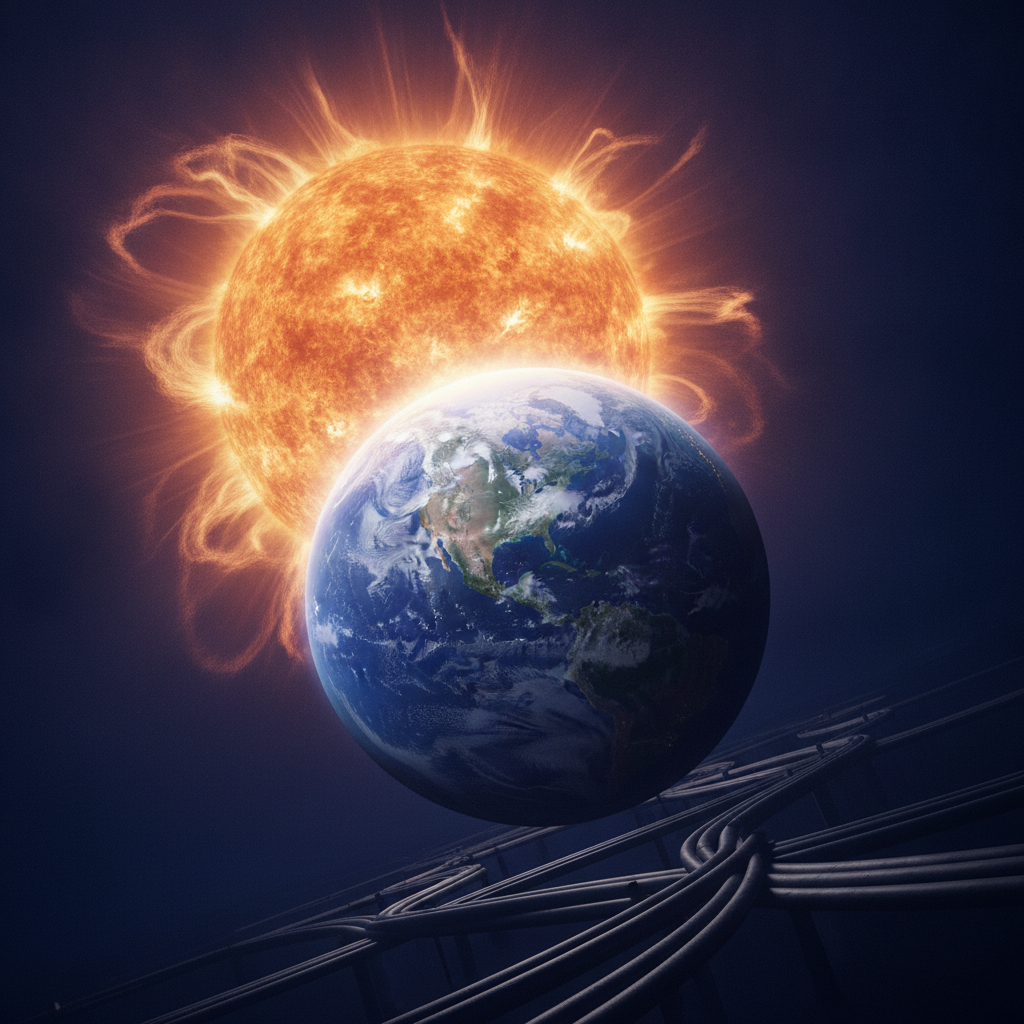 Eruption solaire et cables sous-marins