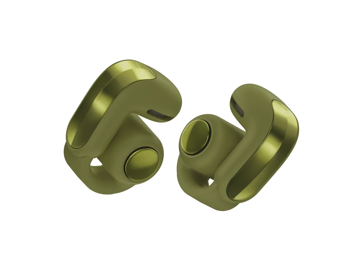 Les écouteurs à oreilles libres Bose Ultra Open Earbuds de deuxième génération, en coloris vert olive