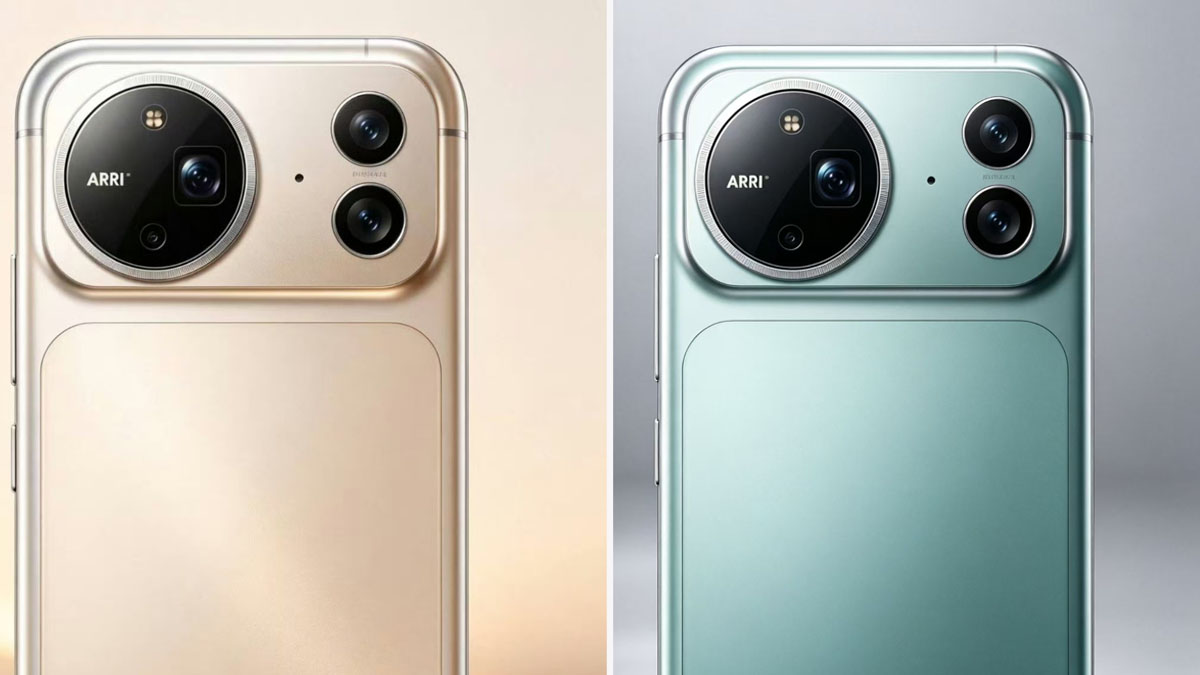 Rendu du smartphone Honor Magic 9 vu de dos, avec son module photo circulaire signé ARRI, en coloris doré et vert