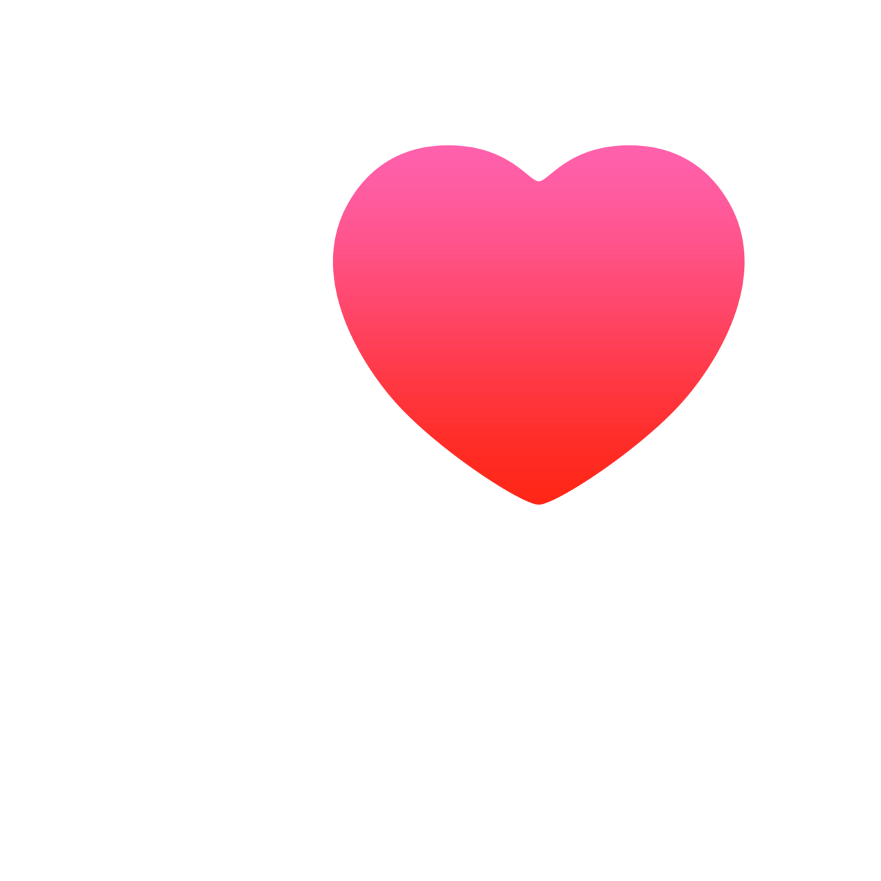 Icône officielle de l'application Santé d'Apple, un cœur rose et rouge
