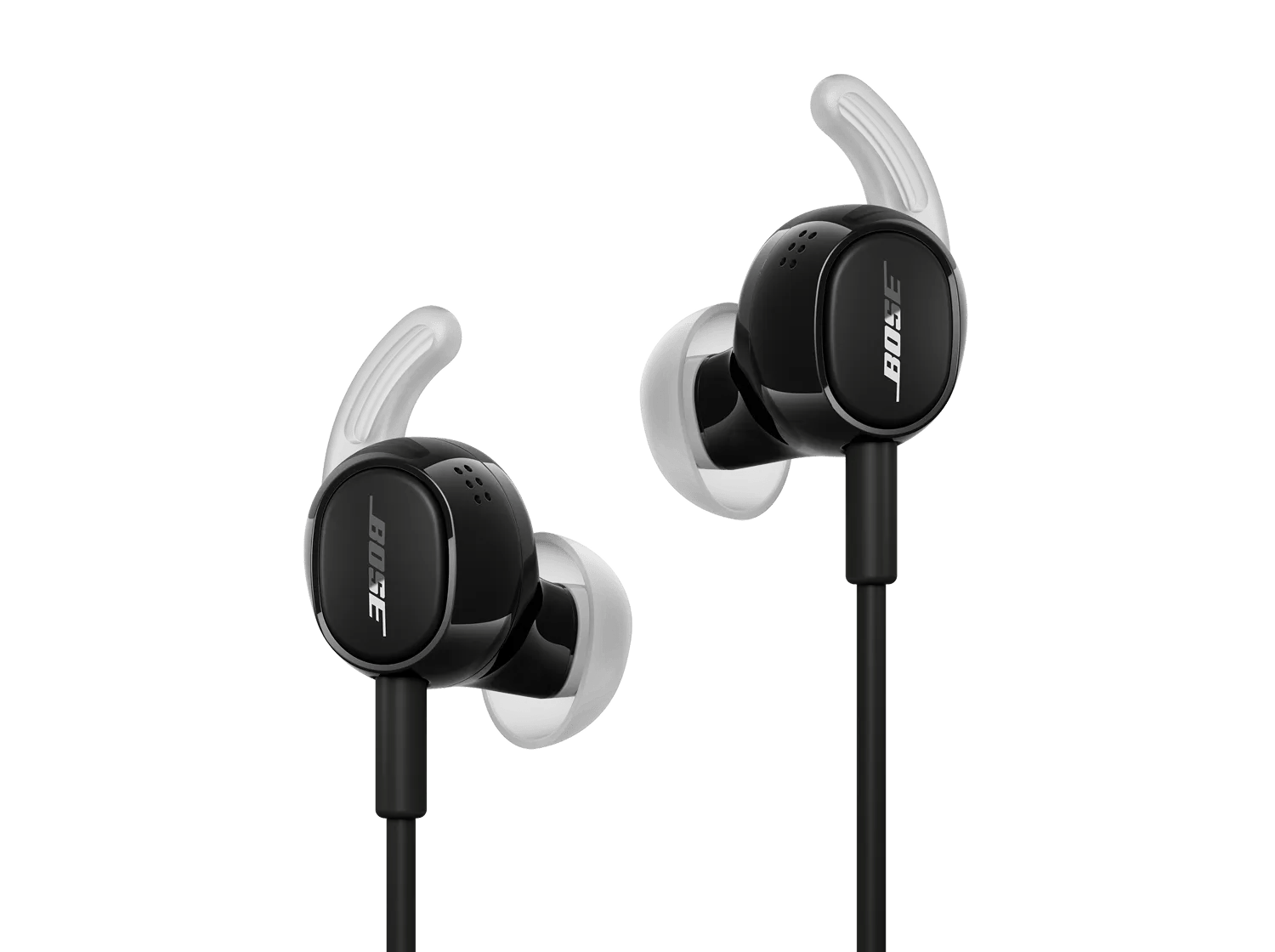 Écouteurs filaires Bose Noise Cancelling Wired Earbuds noirs avec télécommande sur le câble