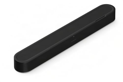 Barre de son Sonos Beam Ultra en noir mat, vue de trois quarts