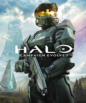 Jaquette officielle de Halo: Campaign Evolved montrant le Master Chief au centre