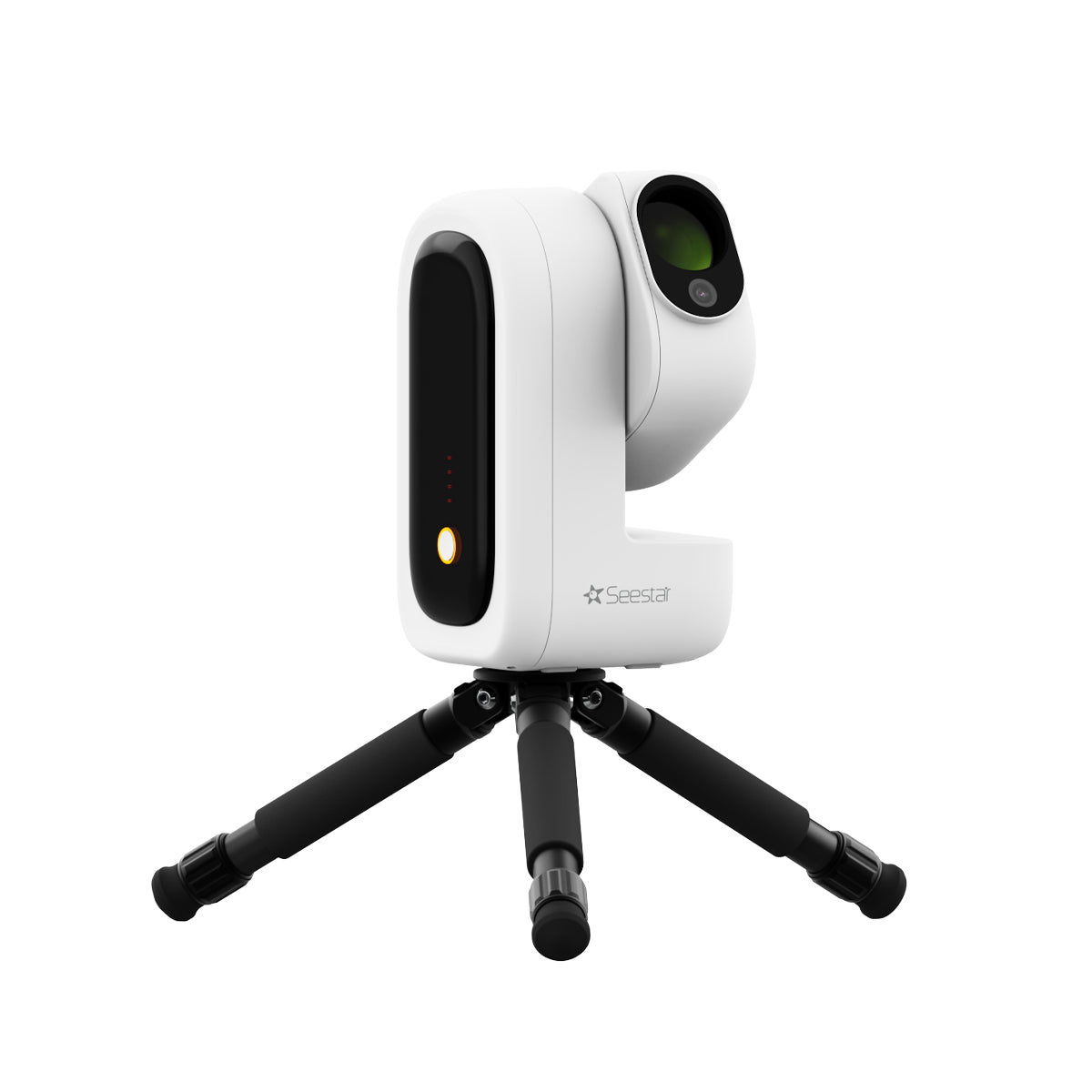 Le télescope connecté Seestar S50 Pro de ZWO monté sur son trépied