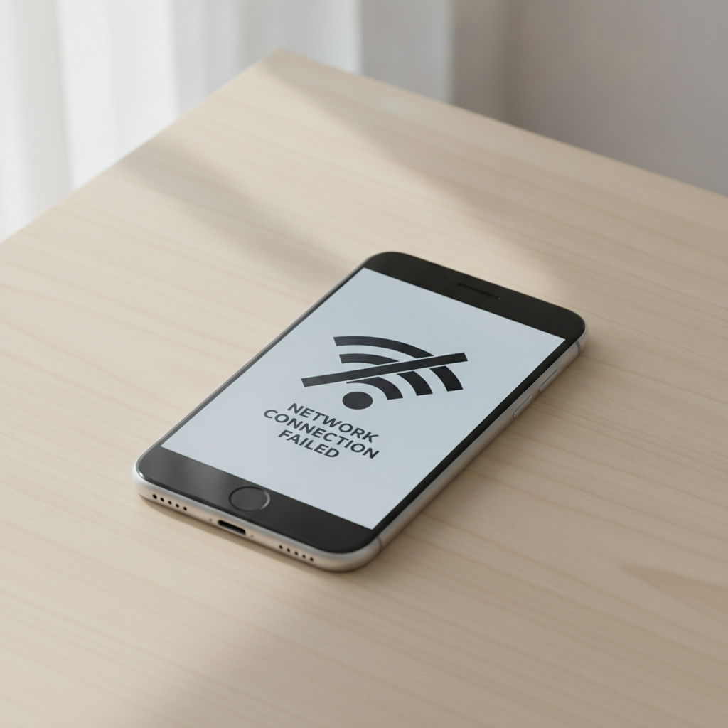 iPhone affichant une erreur de connexion Wi-Fi