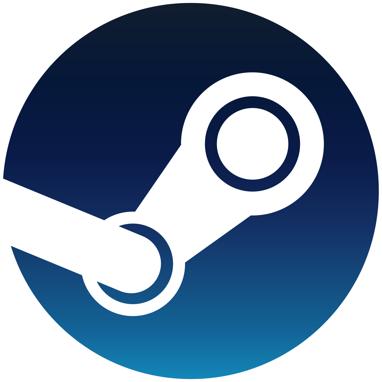 Logo officiel de Steam, la boutique de jeux PC de Valve