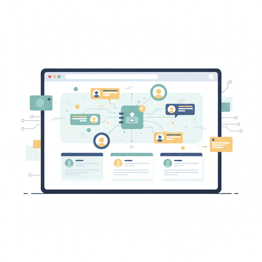 Annuaire collaboratif en ligne sur un écran