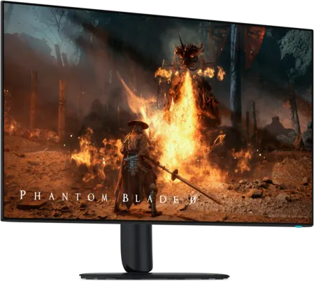 Écran gaming Alienware AW3226Q 32 pouces 4K OLED affichant une scène de jeu