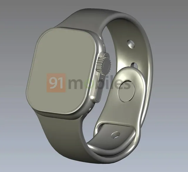 Rendus 3D de l'Apple Watch Pro