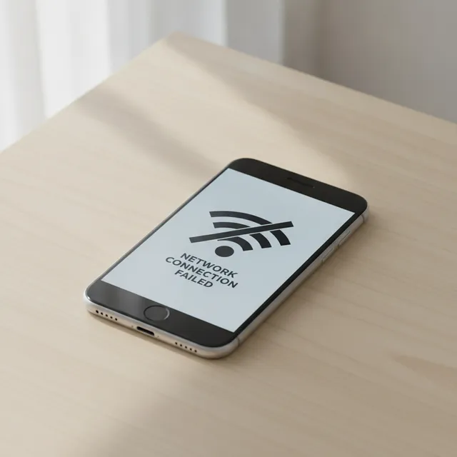 iPhone affichant une erreur de connexion Wi-Fi