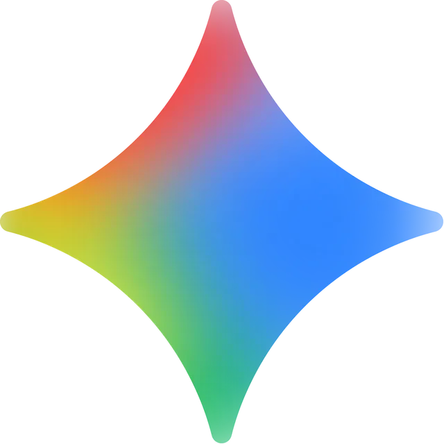 Logo officiel de Gemini, l'assistant IA de Google : une etoile multicolore a quatre branches