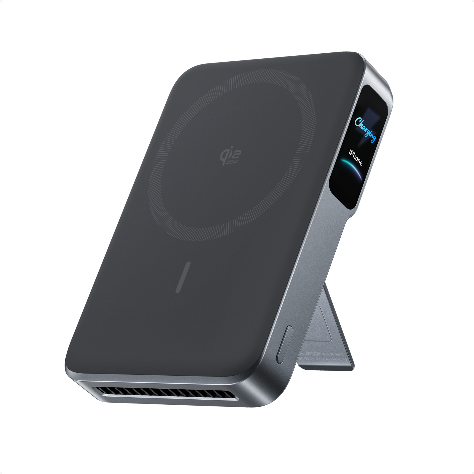 Batterie externe magnétique Anker MagGo 2 Pro avec écran intelligent et pied intégré