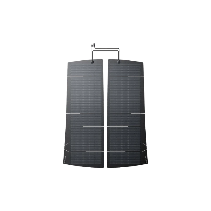Film solaire EcoFlow HeatGuard posé sur le toit vitré d'une Tesla