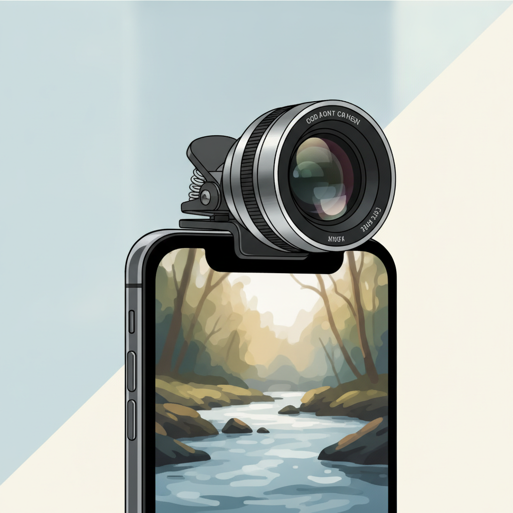 Objectif clip-on pour smartphone